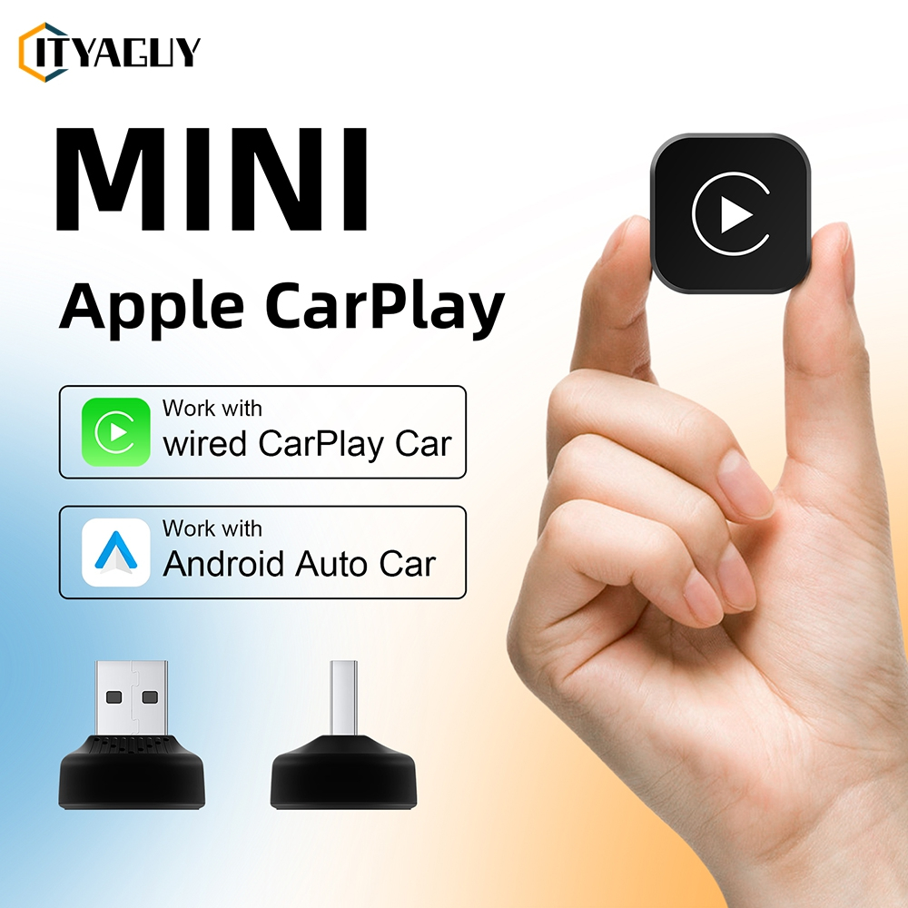 Wireless CarPlay android auto adapter สําหรับรถยนต์แบบมีสายจากโรงงาน, ไร้สาย CarPlay & Android auto 