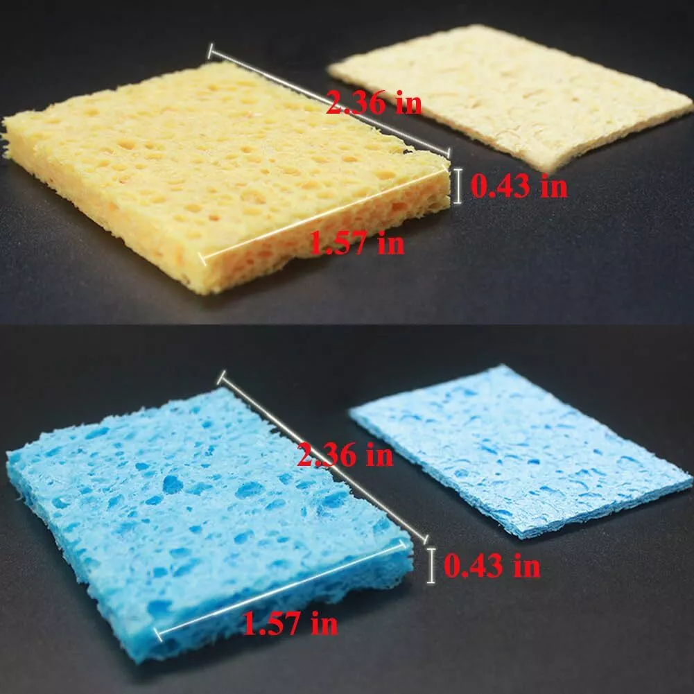 10ชิ้น/ล็อต2.36x1.57นิ้วฟองน้ําสําหรับบัดกรีเหล็กเคล็ดลับทําความสะอาด
