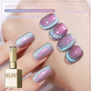 XEIJAYI 15 มล ยาทาเล็บลายตาแมวสีน้ำเงินชมพูแฟชั่นใหม่ ติดทนน…