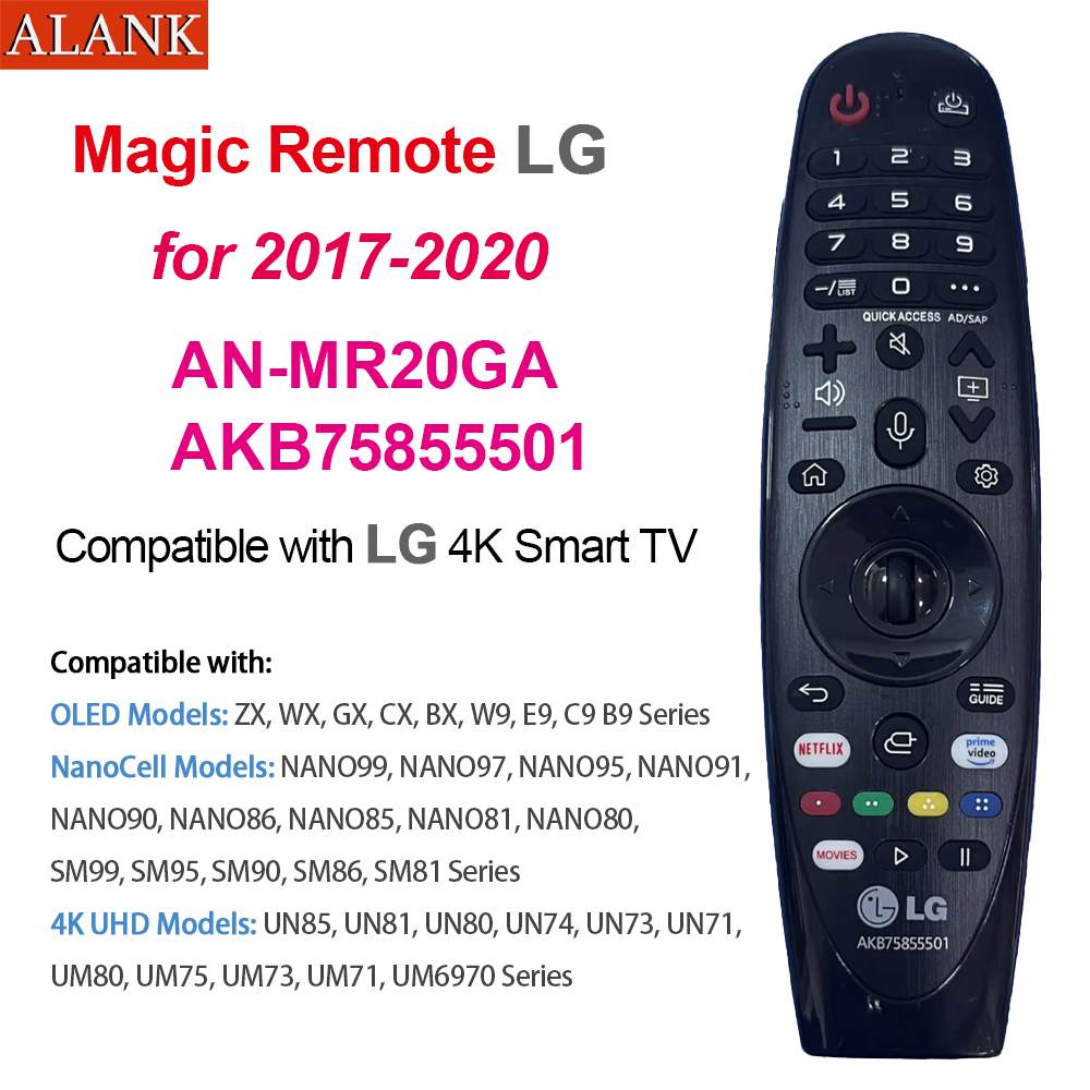ALANK Magic Remote รีโมททีวี LG (ไม่มีฟังก์ชันเสียงและเมาส์) รีโมท รุ่น MR20GA AN-MR650A AN-MR600 FOR 2017-2020