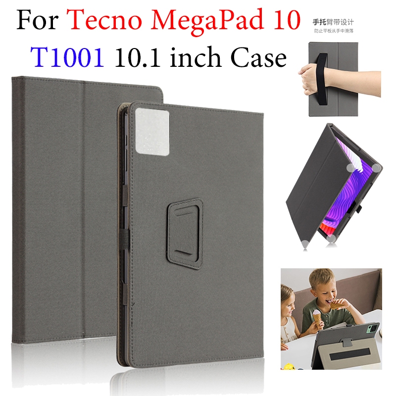 สําหรับ Tecno MegaPad 10 T1001 10.1 Android PU หนังฝาครอบ Mega Pad 10 High-end Skin-Feel ทอผ้ากรณี