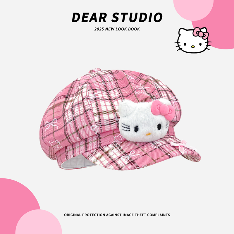 หมวกเบเร่ต์คลาสสิกสไตล์เกาหลี ทรงแปดเหลี่ยม หวานน่ารัก เหมาะสำหรับหญิงสาวที่ชอบงานศิลปะ