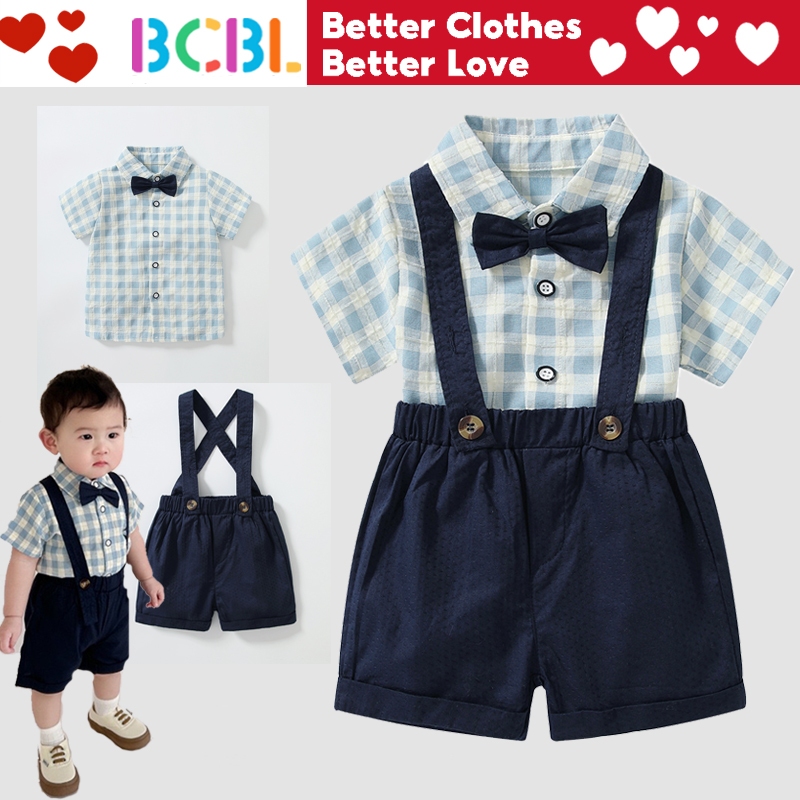 ชุดเด็กทารก ลายหล่อ เสื้อยืดแขนสั้น กางเกง 2 ชิ้น เหมาะสำหรับเด็กชาย