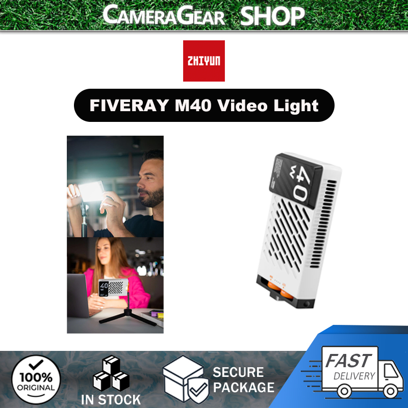 ZHIYUN FIVERAY M40 ไฟวิดีโอ 40W กล้องแบบพกพาเติมแสงการถ่ายภาพแสง