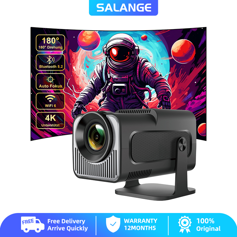 【Thailand Delivery】Salange HY320 Mini Portable Auto Keystone Projector, FHD 1080P 4K HD Smart Projec