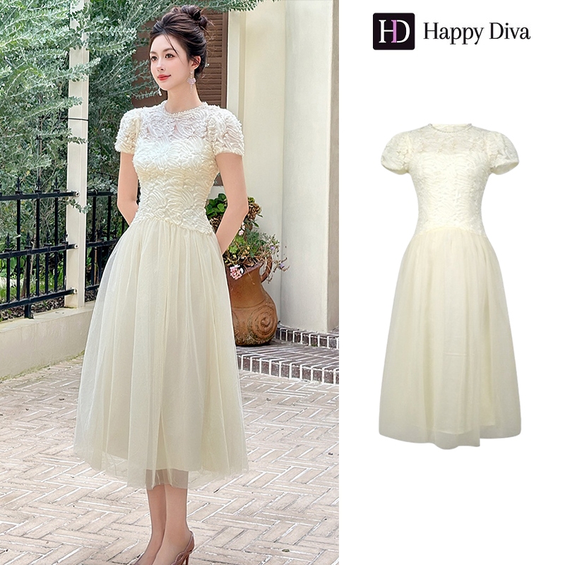 Happy Diva ชุดผู้หญิงชุดลูกไม้ชุดหรูหราชุดพลัสไซส์ชุดงานแต่งงานชุด 15416