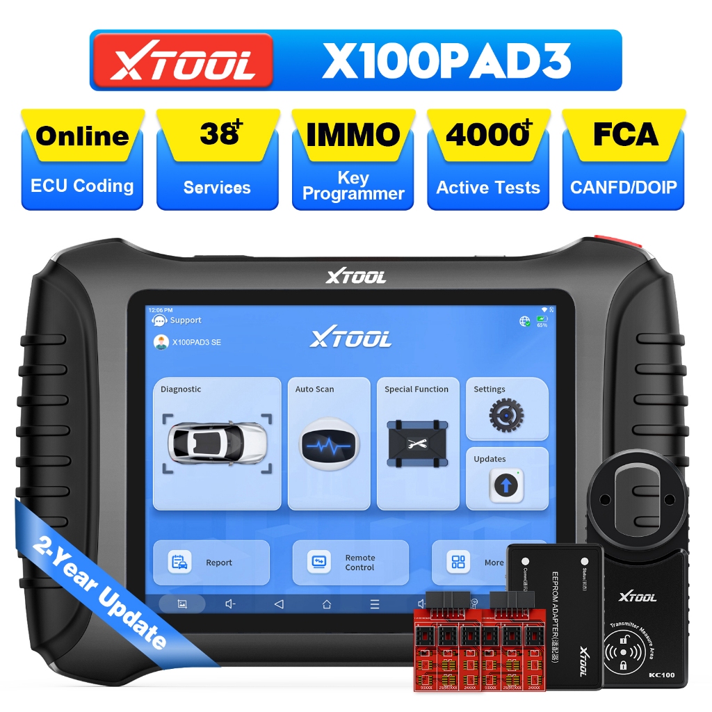 XTOOL X100PAD3 Auto Immobilizer Key Fob Programming All Keys Lost OBD2 Scanner All System ECU Coding