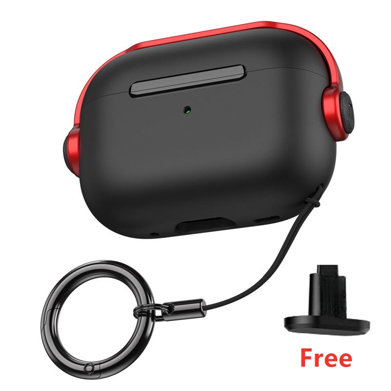 เคสป้องกันสวิตช์ เข้ากันได้กับ Airpods Pro 3 และ AirPod 4 ANC, ล็อคที่ปลอดภัยฝาครอบป้องกันเต็มร่างกายสําหรับ AirPods Pro 2 สําหรับผู้ชายผู้หญิงพร้อมพวงกุญแจคาราบิเนอร์