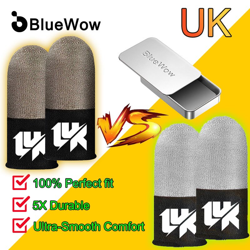 UKBlueWowปลอกนิ้วสําหรับเล่นเกมสําหรับPUBGเกมมือถือถุงมือนิ้วบางเฉียบและทนทานสําหรับเล่นเกม