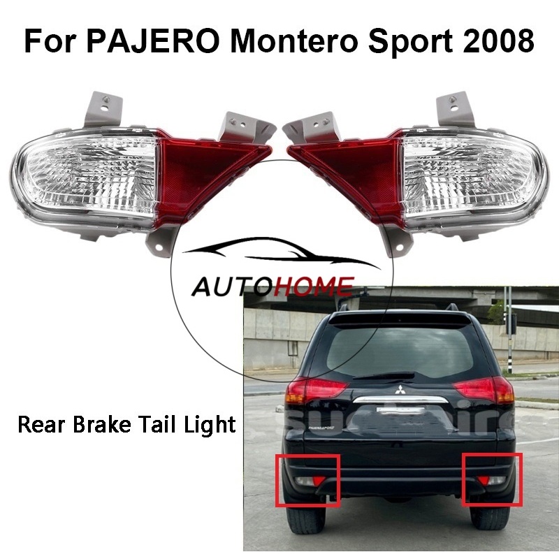 (คุณภาพดี) สําหรับ Mitsubishi PAJERO Montero sport 2008 - 2015 ด้านหลังกันชน Reflector ด้านหลังกันชนโคมไฟ
