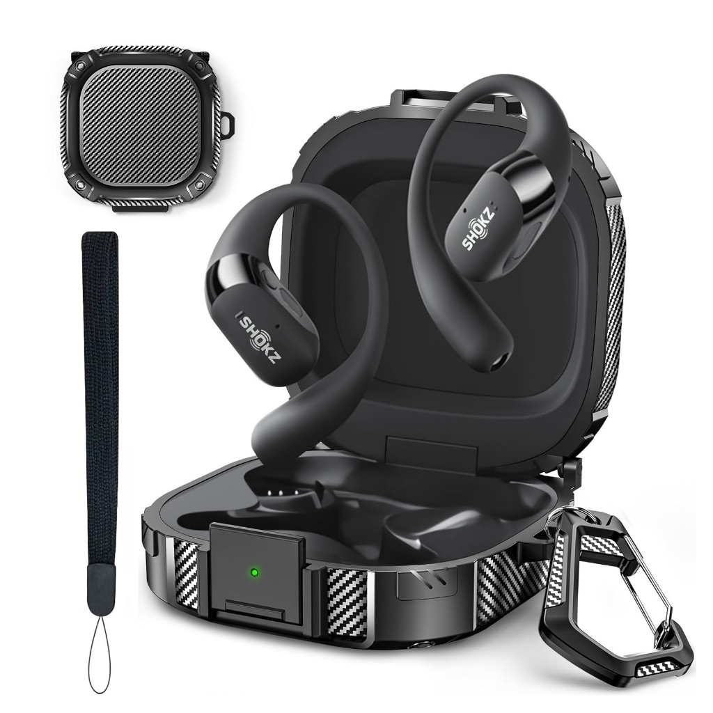 Secure Lock Case สําหรับ SHOKZ New OpenFit 2 แบบเปิดหู, เคสป้องกัน Shock เข้ากันได้กับ Shokz OpenFit