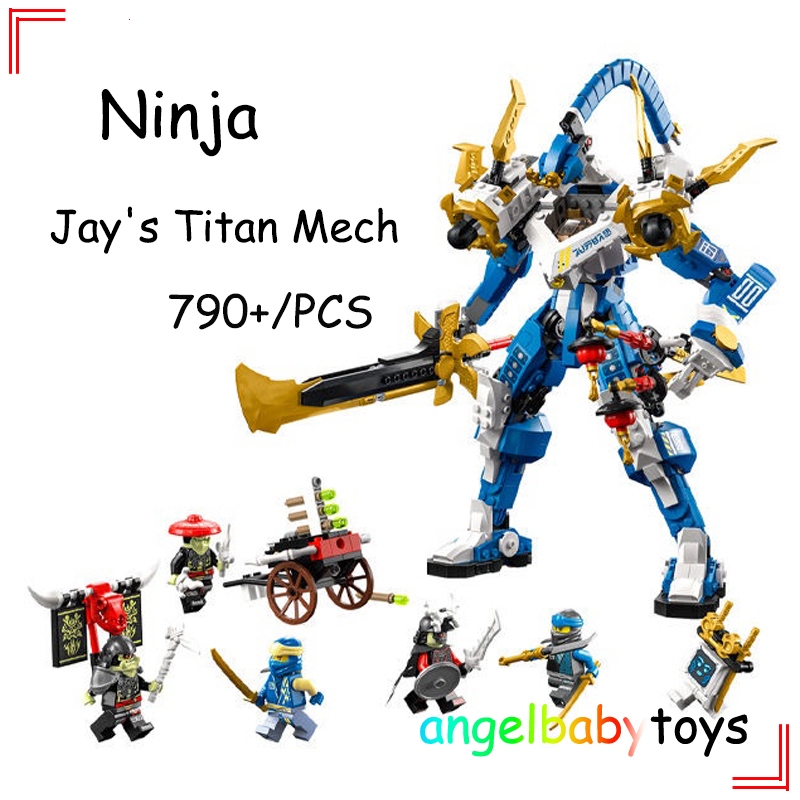 71785 Ninjago Jays Titan Mech Building Blocks รุ่น (790+/ชิ้น) ของเล่นเด็ก
