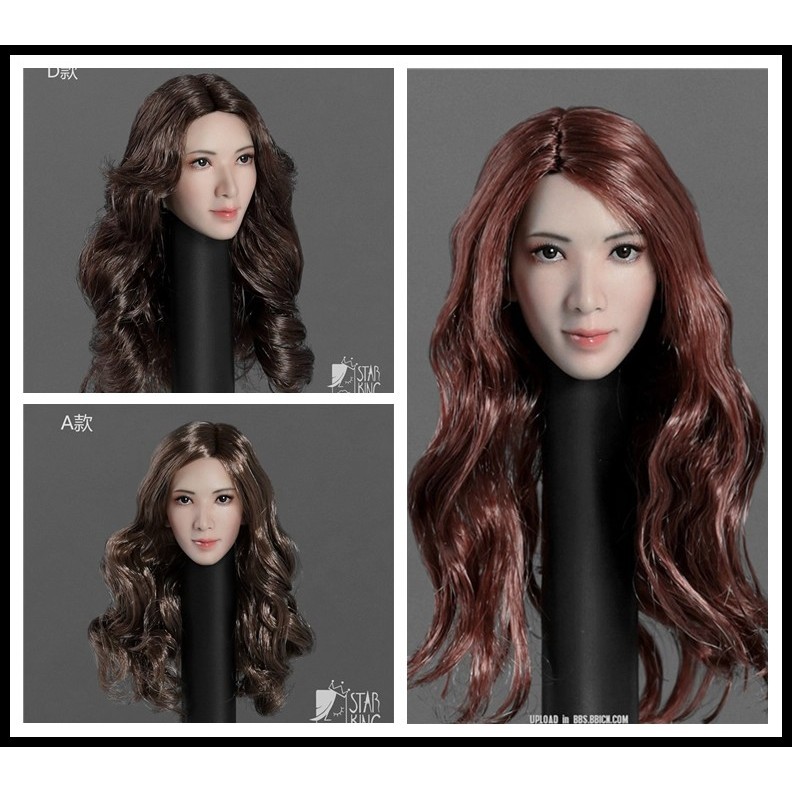 StarKingToys First Release 1/6 Scale Soldier Head Sculpt SK001 Asian Beauty Head Sculpt Model