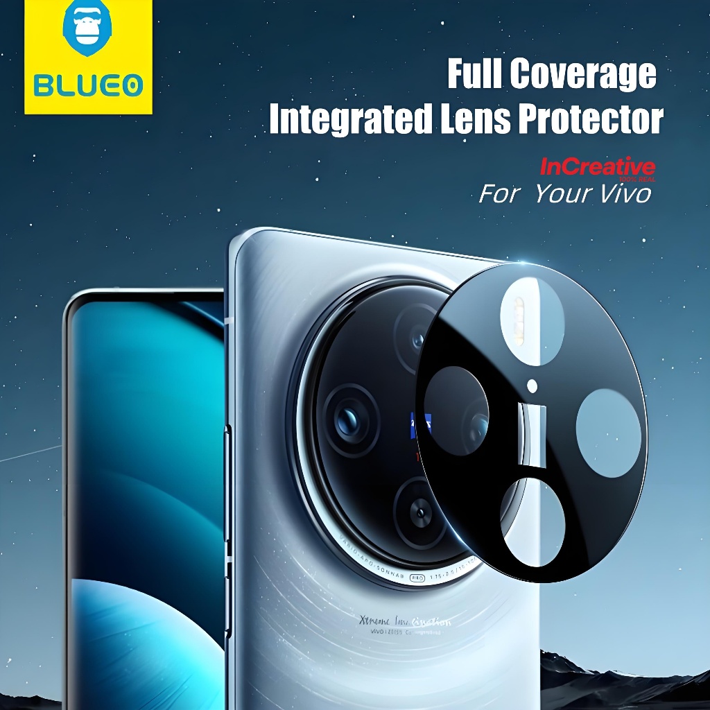 Blueo HD clear full coverage ตัวป้องกันเลนส์เข้ากันได้สําหรับ vivo X300 X200 Pro/Ultra/Mini | x100 ultra/Pro | X ford5 ป้องกันลายนิ้วมือกันฝุ่นสวมใส่Intercratedกล้องฟิล์มProtector
