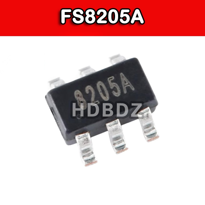 20-100pcs FS8205A SOT23-6  8205A แบตเตอรี่ลิเธียมป้องกันชิปวงจร IC SMD