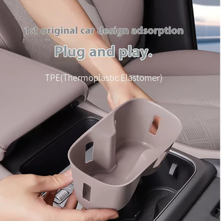 For byd atto3 2022-2025 ของแต่งรถ แผ่นรองกันลื่นซิลิโคนสำหรับช่องใส่แก้ว ช่องแอร์ ที่วางแขน กันฝุ่น สีดำ