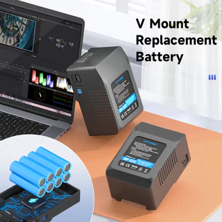 PALO V-mount Bayonet Battery แบตเตอรี่ลิเธียมไอออนแบบชาร์จไฟได้สําหรับกล้องถ่ายภาพ