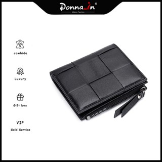 กระเป๋าสตางค์ หนังแกะแท้ ใบสั้น สามารถพับได้ ขนาดเล็ก ใส่บัต…