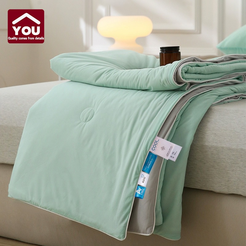 【YOU】 ผ้าห่ม ผ้าห่มไหมน้ำแข็ง 3/5/ 6.5 ฟุต ผ้านวมฤดูร้อน ผ้านวมเย็น สีทึบ นุ่มลื่น เย็นสบาย ปลอดภัยสำหรับผิวบอบบาง
