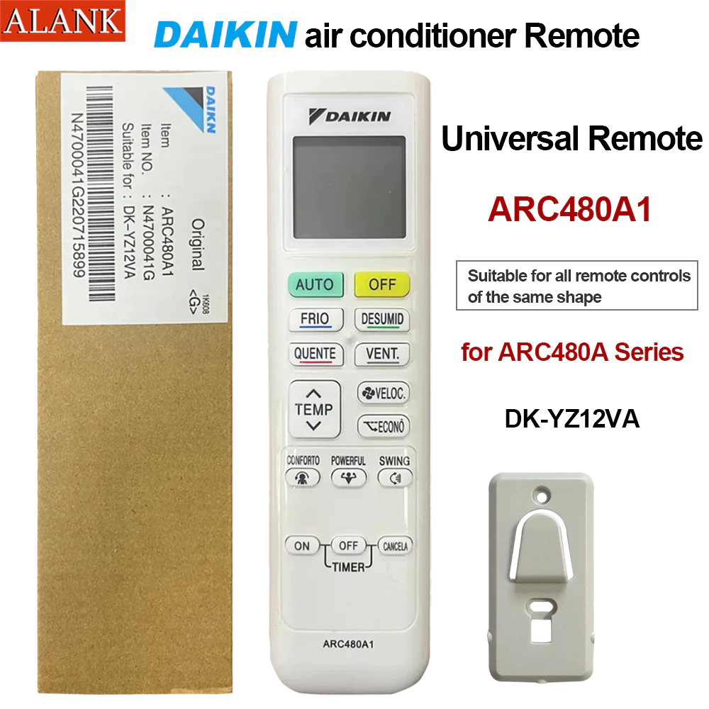 ALANK Remote รีโมทแอร์ DAIKIN ของแท้ (สำหรับแอร์แบบแยกส่วน) เข้ากันได้กับรุ่น ARC480A