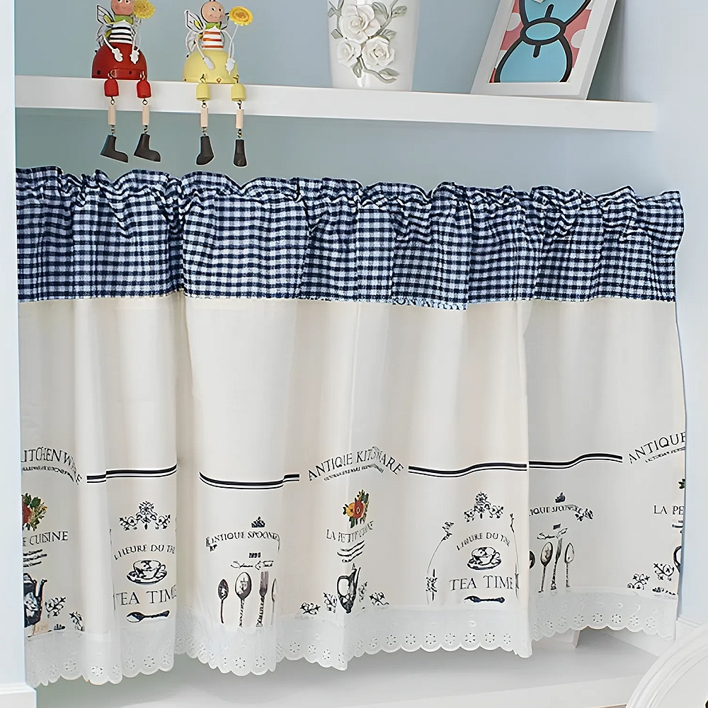 แนะนำ ผ้าม่าน ผ้าม่านสั้น ผ้าฝ้าย และผ้าลินิน ลายดอกไม้ สไตล์เรโทร สําหรับห้องครัว และห้องน้ํา ราคาพิเศษ มีเก็บเงินปลายทาง