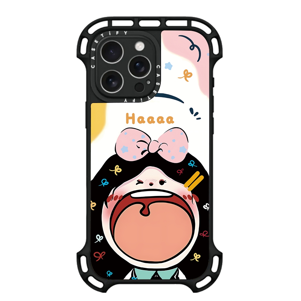 ฮ่าๆ สาว กระจกกันกระแทกแม่เหล็กเคสป้องกันโทรศัพท์, กรอบสีดํา/เคสกรอบเงินเหมาะสําหรับ แอปเปิล 16 15 14 13 12มือโปร