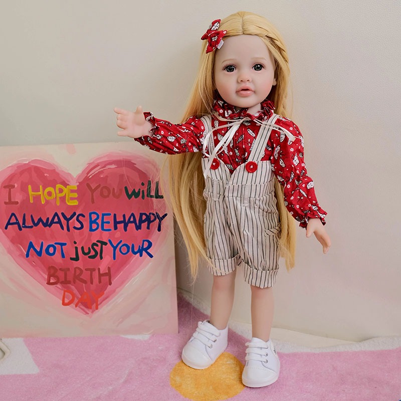 18 นิ้ว Amercan Reborn ตุ๊กตาเด็กทารก Betty เต็มไวนิลตุ๊กตาสาวเจ้าหญิงเหมือนจริงทารกแรกเกิด 3D ผิวด้