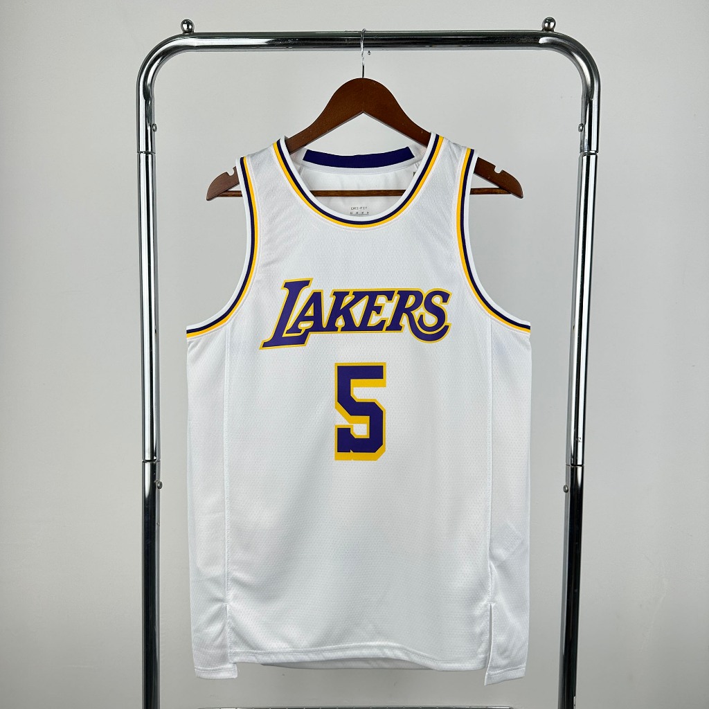 Hot Press Custom Jersey 2025 Mens 5 Deandre Ayton White/Yellow Swingman Jersey