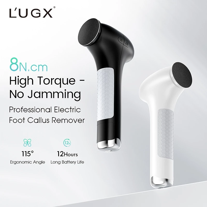 LUGX LG-628 เครื่องขัดเท้าไฟฟ้า มีสีขาวและสีดำ ปรับระดับได้ 3 ระดับ ขัดส้นเท้า ผิวด้าน หนังกำพร้า