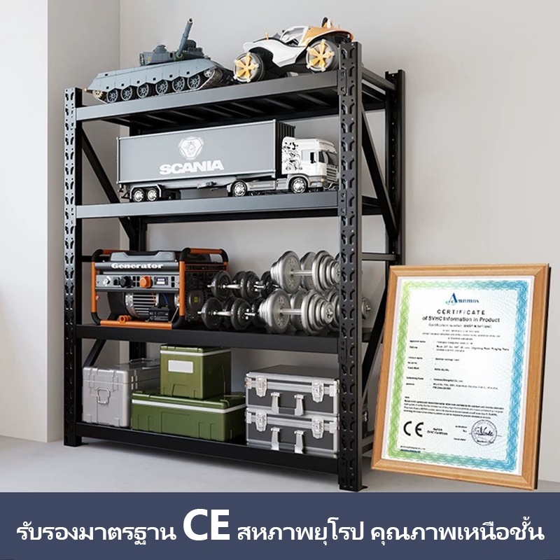 ชั้นเหล็กอุตสาหกรรม สำหรับโกดัง คลังสินค้า หรือโชว์สินค้า รองรับน้ำหนัก 350kg/ชั้น แข็งแรง ทนทาน - รูปที่ 3