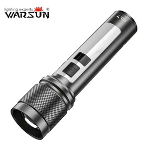Warsun ID7 ไฟฉาย LED USB-C ซูมได้ มีไฟข้าง โหมดแฟลช กันน้ำ สว่างมาก