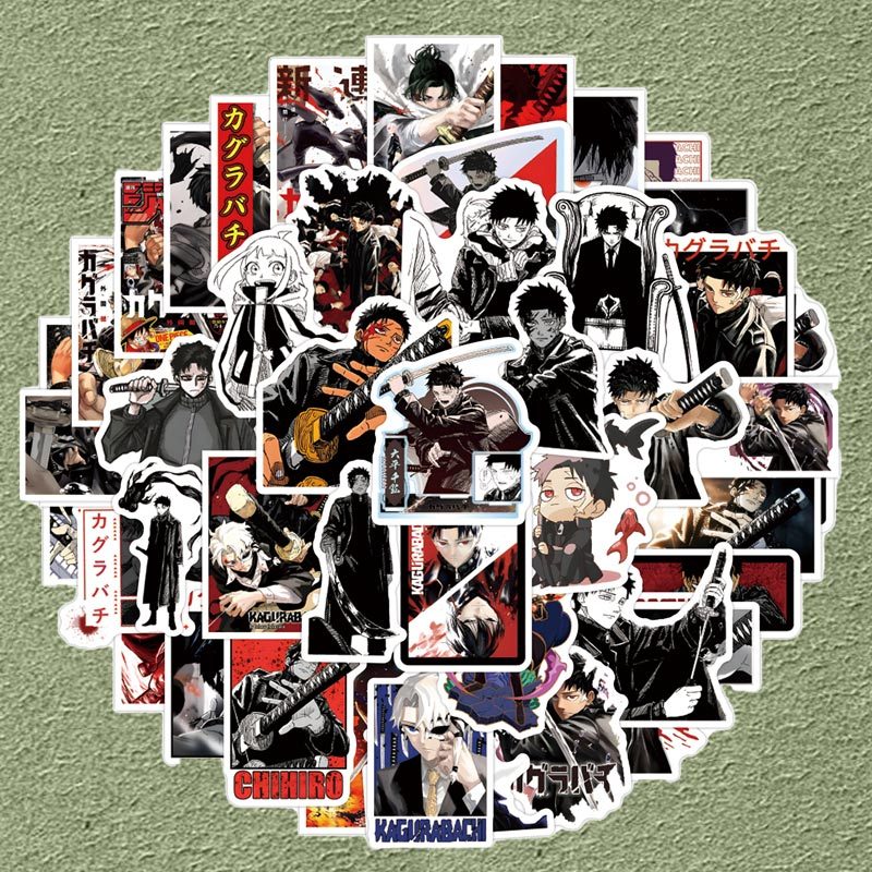 57PCS Kagurabachi สติกเกอร์สําหรับเด็กกระเป๋ากันน้ําโทรศัพท์แล็ปท็อปโน้ตบุ๊คการ์ตูนญี่ปุ่น Decals