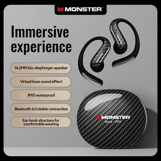 Monster MQO37 หูฟังบลูทูธ 6.0 หูฟังเปิด HD Call ลดเสียง ไมโครโฟนในตัว IPX5 ชุดหูฟังไร้สายกันน้ํา