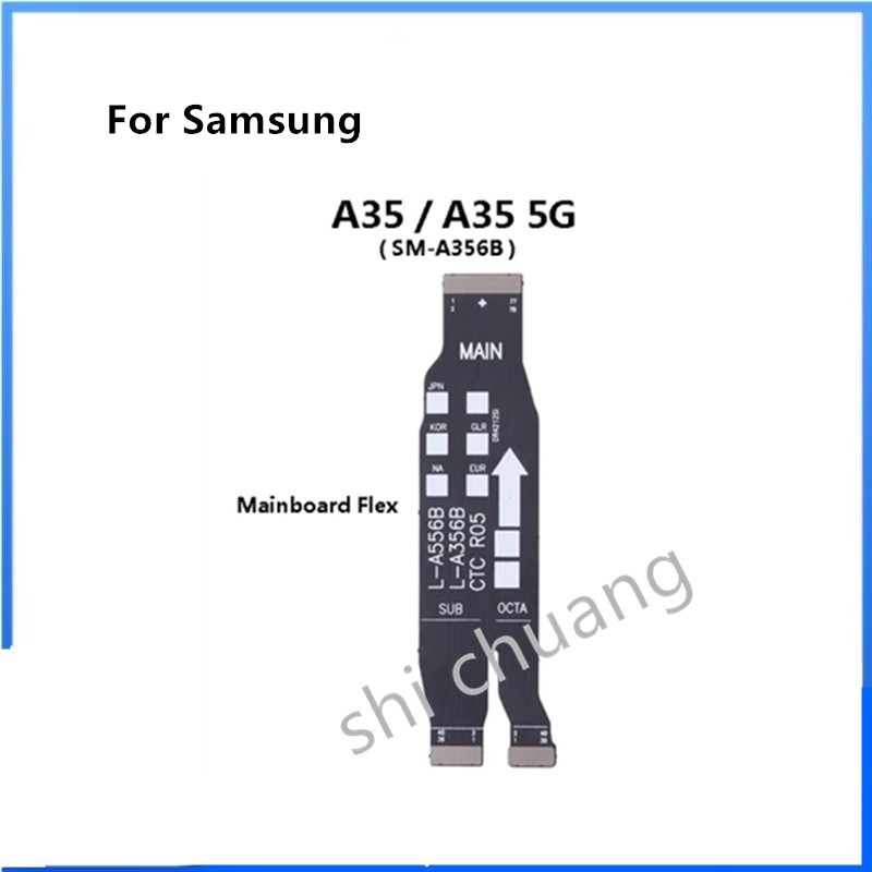 สําหรับ Samsung Galaxy A35 5G ( A356 / 2024 ) / A55 5G ( A556 / 2024 ) เมนบอร์ดบอร์ดหลัก Flex Cable 