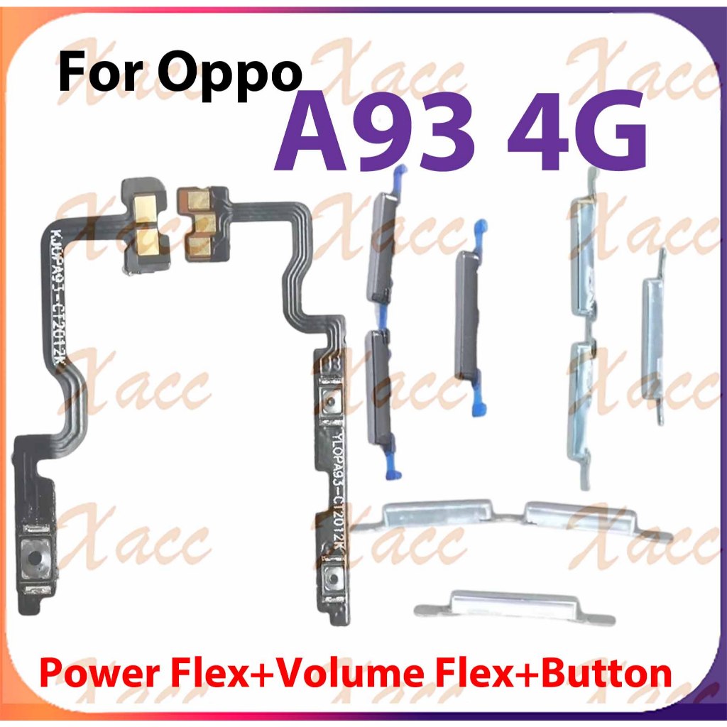 สําหรับ Oppo A93 4G ปุ่มปรับระดับเสียงริบบิ้น Flex Cable พร้อมอะไหล่ซ่อมเอาต์พุตกุญแจด้านข้าง