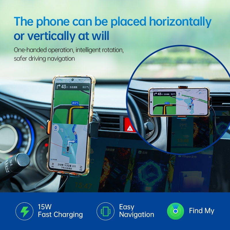 15W Fast Charging AP500 Universal Car Wireless Charger Universal Auto Phone Holder
