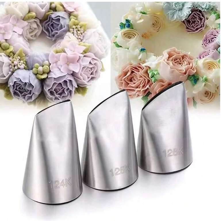 124K, 125K, 126K Rose กลีบ Pastry หัวฉีด - Professional Fondant เค้กตกแต่ง Icing Piping Tips, Baking & Confectionery เครื่องมือ