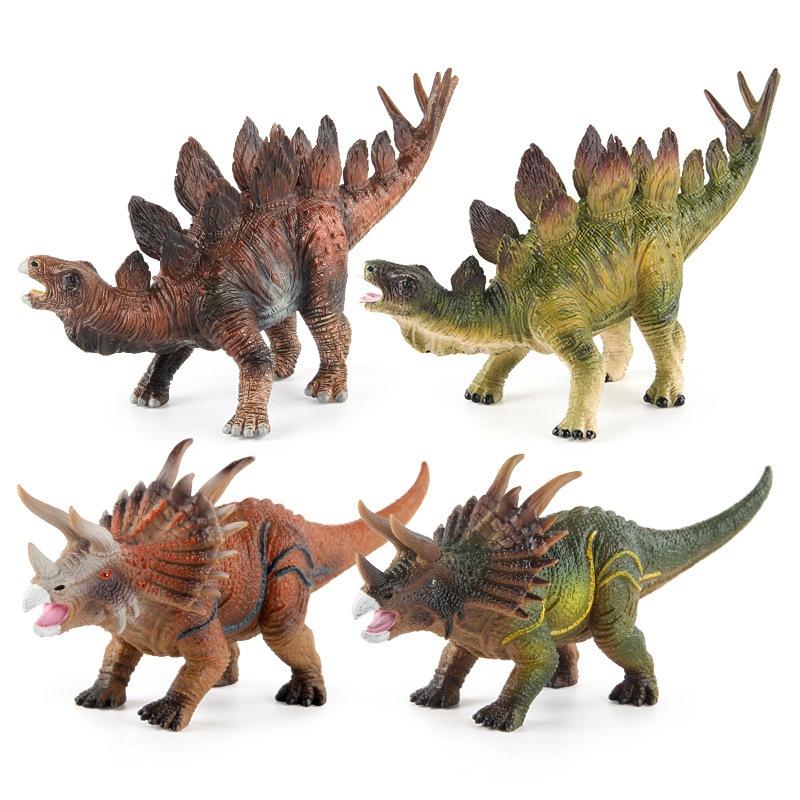 Jurassic Dinosaur World Stegosaurus Triceratops Mosasaurus Velociraptor T-Rex Animasl รุ่นตัวเลขการกระทําของเล่นเด็ก