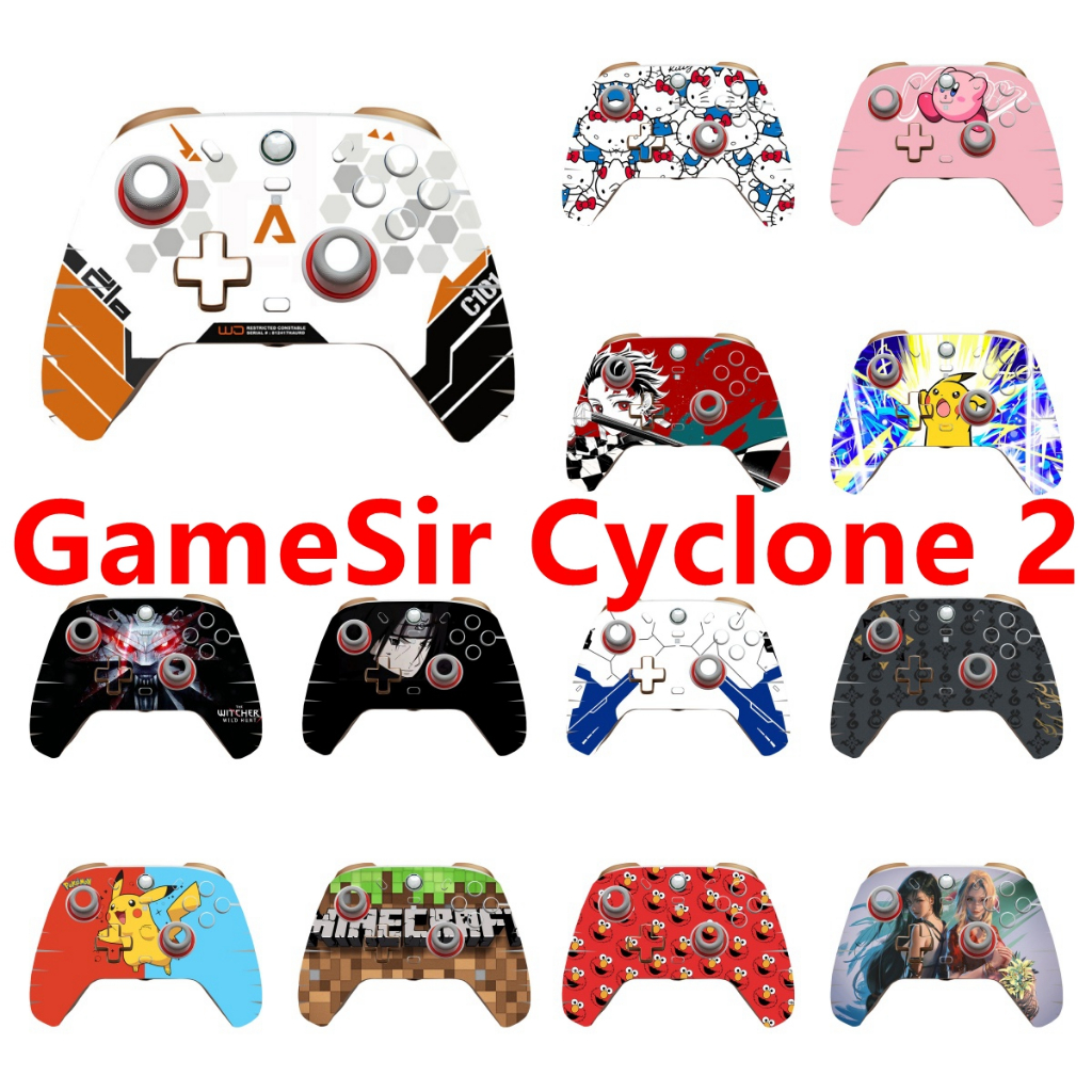 72 สีกราฟิกไวนิล Skin Wrap สติกเกอร์ระยะไกล Decal ใช้งานร่วมกับ GameSir Cyclone 2 Controller