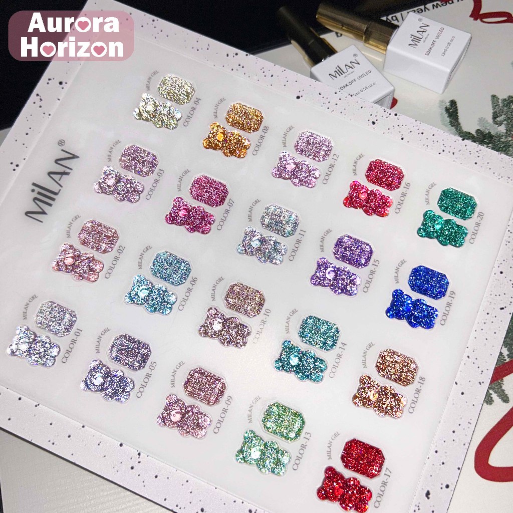 พร้อมส่งในกรุงเทพฯ ส่งไว้ เร็วๆ สีเจลทาเล็บ 20สี สีเจลแฟลช MILAN  สวยงาม สฟรีชาร์ทสี