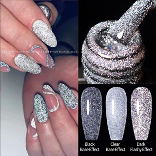 UR SUGAR เจลกลิตเตอร์สะท้อนแสง UV LED Sequins Gel Holographi…