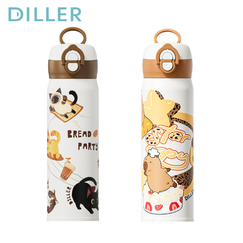 Diller Thermos Bottle Medium (480ml/16oz) - SUS316L Stainless Steel, Temperature Retention D9452 D9395