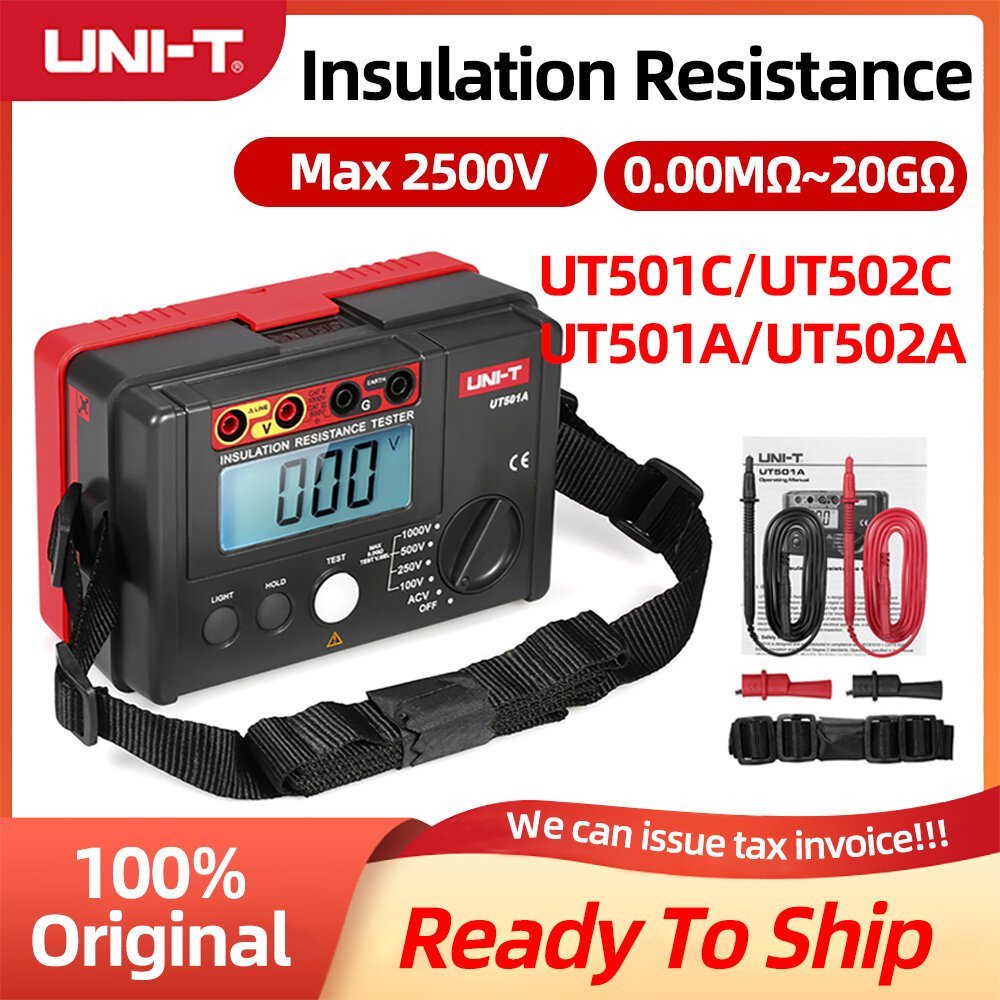 UNI-T UT501A UT501C เครื่องทดสอบความต้านทานฉนวนดิจิตอล
