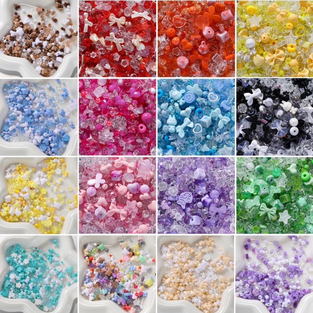 ลูกปัดอะคริลิก ST.KUNKKA ขนาด 20g และ 50g สไตล์น่ารัก ใช้ทำสร้อยคอมากมายและสร้อยข้อมือสำหรับเด็ก
