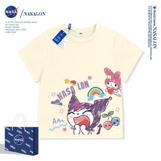 NASA เสื้อแขนสั้นเด็ก Cotton 100% ลายการ์ตูนคุโรมิ เสื้อยืดแขนสั้นเด็กผู้หญิง คุณภาพดี นุ่มสบาย สไตล์เกาหลี
