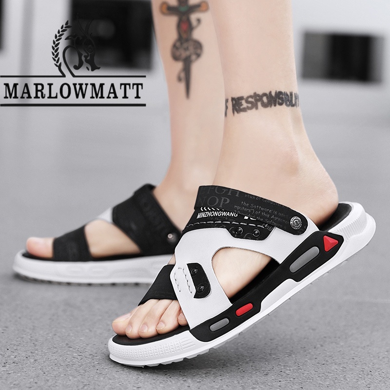 Marlowmatt รองเท้าแตะผู้ชาย รองเท้าแตะ | กลางแจ้ง | สันทนาการ | แฟชั่น | กันลื่นกันน้ํา | รองเท้าฤดูฝน - รูปที่ 2