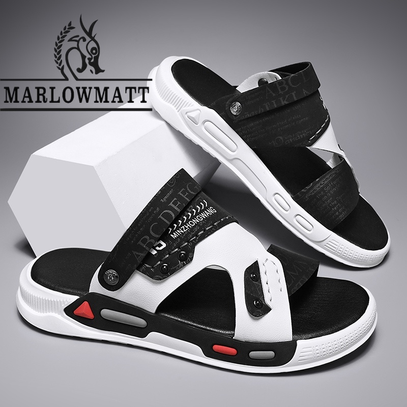 Marlowmatt รองเท้าแตะผู้ชาย รองเท้าแตะ | กลางแจ้ง | สันทนาการ | แฟชั่น | กันลื่นกันน้ํา | รองเท้าฤดูฝน - รูปที่ 5