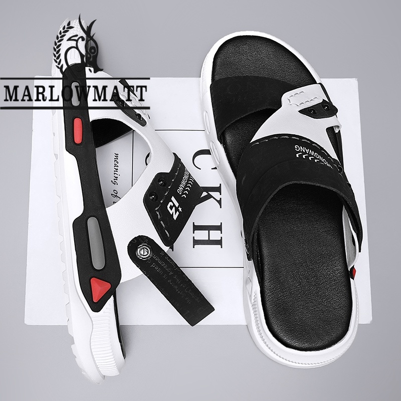 Marlowmatt รองเท้าแตะผู้ชาย รองเท้าแตะ | กลางแจ้ง | สันทนาการ | แฟชั่น | กันลื่นกันน้ํา | รองเท้าฤดูฝน - รูปที่ 6