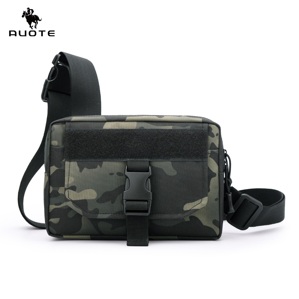 AUOTE Mens Chest Bag Fashion Cross-Body Bag Outdoor Waterproof Shoulder Bag Camouflage Sports Bag