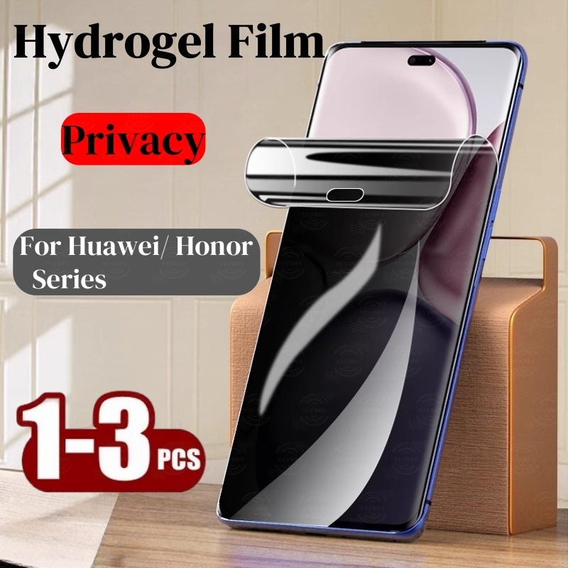 1/3Pcs Soft Privacy Hydrogelฟิล์มสําหรับHonor X9d X9c X9b X9a X9cสมาร์ทX7c X7b Honor 400 Pro 200 Pro 90 Huawei Pura 80 70 Pro Ultraป้องกันหน้าจอไม่แก้ว